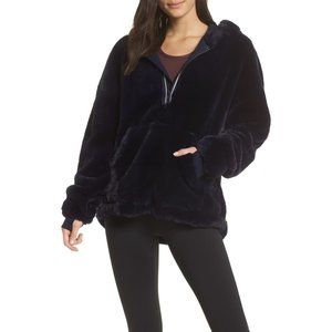 NEW Free People FP Movement, Off the Record Soft Hoodie, Dark Blue, Size XS or M
